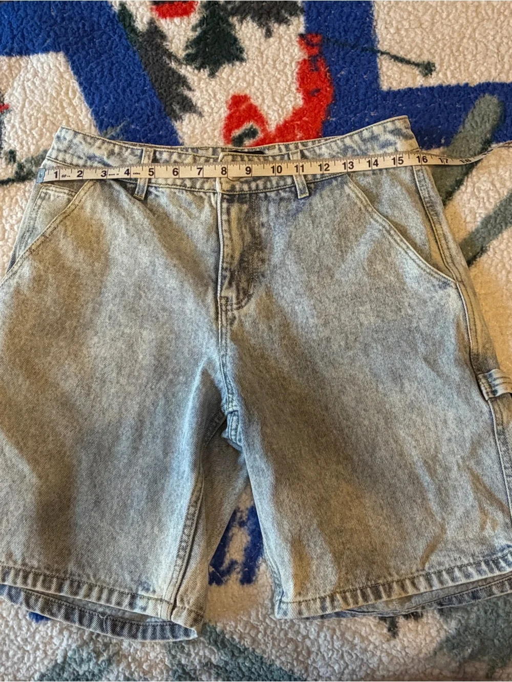 Wesc Light Blue Denim Cargo Shorts - Picture 2 of 5
